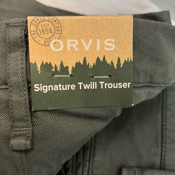 Orvis signature twill trouser in dark gray. Casual pants. Size 38x34. NWT! - Picture 7 of 7